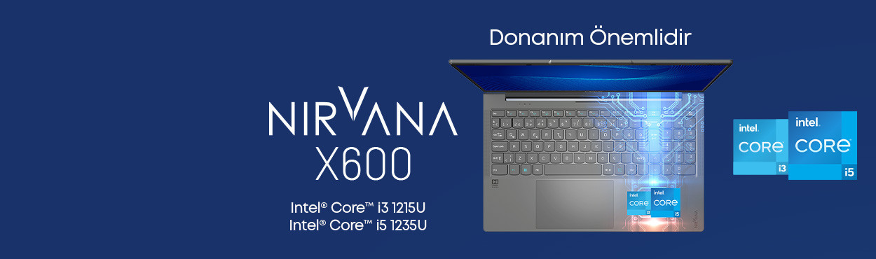 Nirvana X600: Intel Core i3-1215U ve Core i5-1235U İşlemcilerin Gücünü Keşfedin