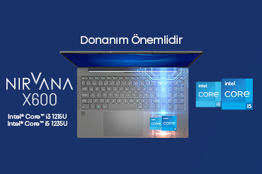 Nirvana X600: Intel Core i3-1215U ve Core i5-1235U İşlemcilerin Gücünü Keşfedin